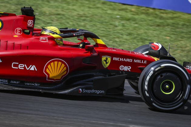 16 LECLERC Charles (mco), Scuderia Ferrari F1-75, action during the Formula 1 Pirelli Gran Premio d™Italia 2022, Italian Grand Prix 2022, 16th round of the 2022 FIA Formula One World Championship, WM, Weltmeisterschaft from September 9 to 11, 2022 on the Autodromo Nazionale di Monza, in Monza, Italy - F1 - ITALIAN GRAND PRIX 2022 DPPI Panoramic  G00D5353