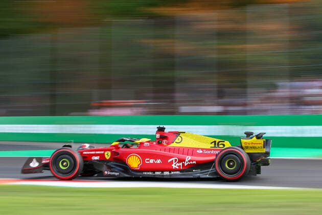 Charles Leclerc (MON) Ferrari F1-75 during 2022 Formula 1 Pirelli Gran Premio d Italia - Grand Prix of Italy - Free practice, Formula 1 Championship in Monza, Italy, September 09 2022  Copyright: xAlessioxDexMarcox xipa-agency.nex xLivexMediax 0