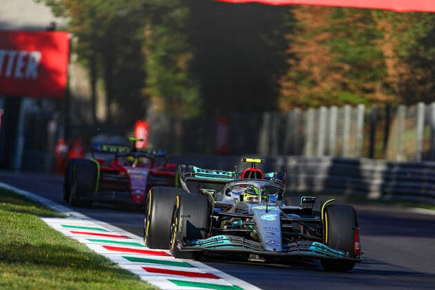 Lewis Hamilton driving the (44) Mercedes-AMG Petronas F1 Team W13 during 2022 Formula 1 Pirelli Gran Premio d Italia - Grand Prix of Italy - Free practice and qualifying, Formula 1 Championship in Monza, Italy, September 10 2022  Copyright: xLucaxRossinix xipa-agency.netx xLivexMediax 0
