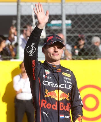 September 10, 2022, MONZA, ITALY: Red Bull driver Max Verstappen of the Netherlands jubilates after setting the second best time of the qualification session of the Formula One Grand Prix of Italy at the Autodromo Nazionale Monza race track in Monza, Italy, 10 September 2022. The 2021 Formula One Grand Prix of Italy will take place on 11 September 2022. .ANSA MATTEO BAZZI. MONZA ITALY - ZUMAa110 20220910_zaf_a110_008 Copyright: xMatteoxBazzix