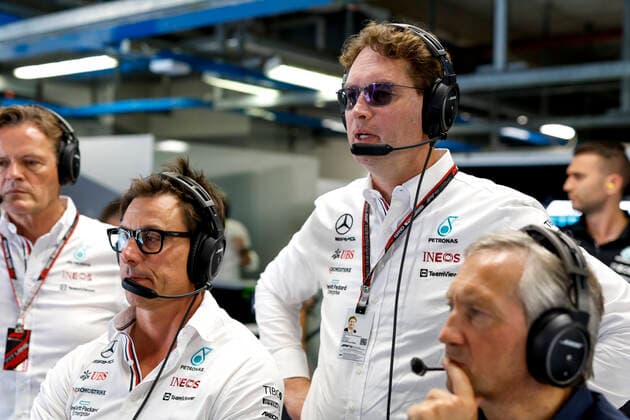 Toto Wolff (AUT, Mercedes-AMG Petronas F1 Team), Ola Källenius (SWE, Chairman of the Board of Management of Mercedes-Benz Group AG), F1 Grand Prix of Italy at Autodromo Nazionale Monza on September 10, 2022 in Monza, Italy. (Photo by HOCH ZWEI) Monza Italy