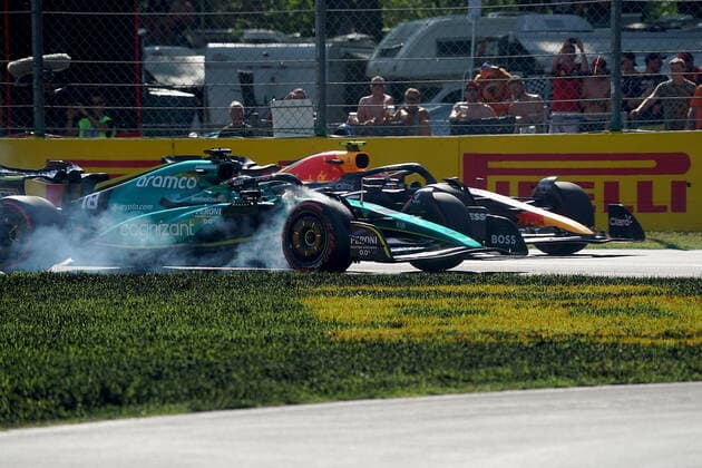 10.09.2022, Autodromo Nazionale di Monza, Monza, FORMULA 1 PIRELLI GRAN PREMIO D ITALIA 2022 ,im Bild Lance Stroll (CAN), Aston Martin Aramco Cognizant Formula One Team, Sergio Perez (MEX), Oracle Red Bull Racing Monza Autodromo Nazionale di Monza Italien