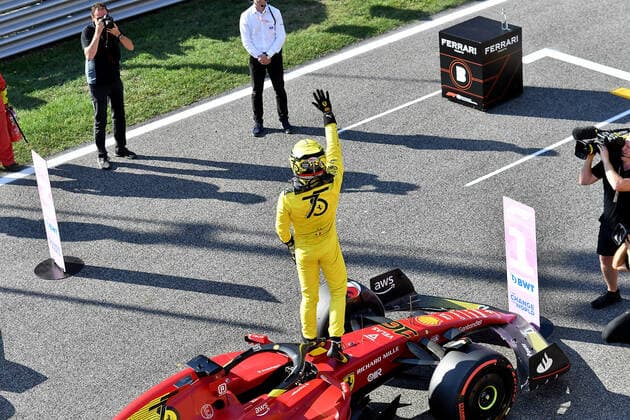 10.09.2022, Autodromo Nazionale di Monza, Monza, FORMULA 1 PIRELLI GRAN PREMIO D ITALIA 2022 ,im Bild Poleposition für Charles Leclerc (MCO), Scuderia Ferrari Monza Autodromo Nazionale di Monza Italien