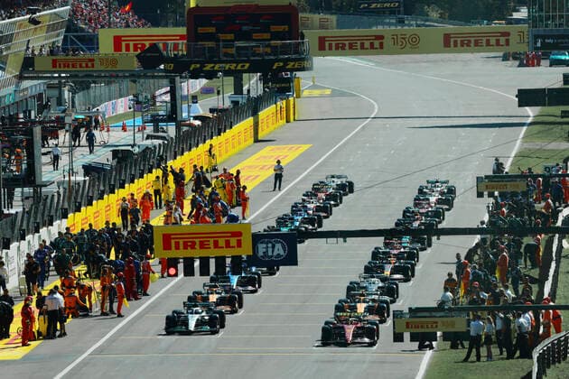 Starting grid, F1 Grand Prix of Italy at Autodromo Nazionale Monza on September 11, 2022 in Monza, Italy. (Photo by HOCH ZWEI) Monza Italy