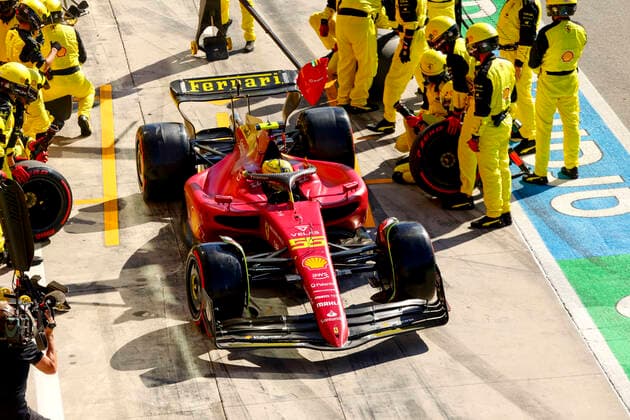 55 Carlos Sainz (ESP, Scuderia Ferrari), F1 Grand Prix of Italy at Autodromo Nazionale Monza on September 11, 2022 in Monza, Italy. (Photo by HOCH ZWEI) Monza Italy