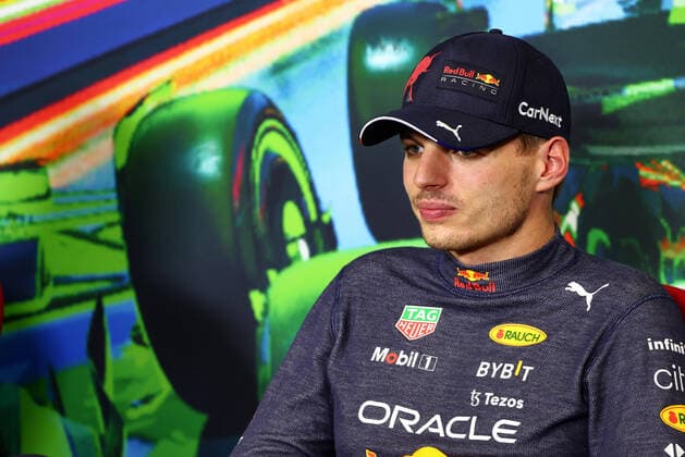 VERSTAPPEN Max (ned), Red Bull Racing RB18, portrait, press conference, PK, Pressekonferenz during the Formula 1 Pirelli Gran Premio d™Italia 2022, Italian Grand Prix 2022, 16th round of the 2022 FIA Formula One World Championship, WM, Weltmeisterschaft from September 9 to 11, 2022 on the Autodromo Nazionale di Monza, in Monza, Italy - F1 - ITALIAN GRAND PRIX 2022 - RACE DPPI Panoramic  MONZ_SUN_PRCONF_06