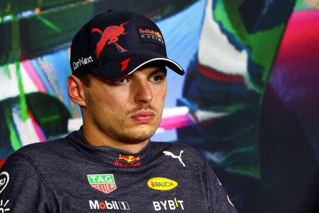 VERSTAPPEN Max (ned), Red Bull Racing RB18, portrait, press conference, PK, Pressekonferenz during the Formula 1 Pirelli Gran Premio d™Italia 2022, Italian Grand Prix 2022, 16th round of the 2022 FIA Formula One World Championship, WM, Weltmeisterschaft from September 9 to 11, 2022 on the Autodromo Nazionale di Monza, in Monza, Italy - F1 - ITALIAN GRAND PRIX 2022 - RACE DPPI Panoramic  MONZ_SUN_PRCONF_13