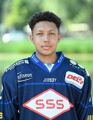 GER Sachsen Moritzburg Schloss Jagdschloss - Mannschaftsfototermin der Dresdner Eislöwen - Eishockeyteam und Einzelpoträts hier Ricardo Hendreschke 1108.22 1108.22