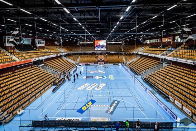 220913 Kristianstad Arena interiör inför handbollsmatchen i Handbollsligan mellan IFK Kristianstad och Ystads IF den 13 september 2022 i Kristianstad. Copyright: CHRISTOFFERxBORGxMATTISSON BB220913CB001