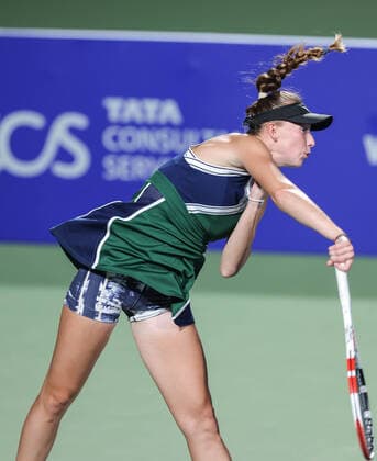 September 14, 2022, New Delhi, New Delhi, India: Chennai Open WTA, Tennis Damen 250 :.Maria TKACHEVA vs Varvana GRACHEVA (RUS)..Varvana GRACHEVA in action during the round of 32 .In Chennai on Tuesday defeated Maria TKACHEVA by 3-6,2-6 New Delhi India - ZUMAs280 20220914_zsp_s280_002 Copyright: xSeshadrixSukumarx