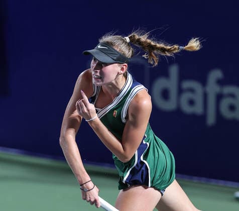 September 14, 2022, New Delhi, New Delhi, India: Chennai Open WTA, Tennis Damen 250 :.Maria TKACHEVA vs Varvana GRACHEVA (RUS)..Varvana GRACHEVA in action during the round of 32 .In Chennai on Tuesday defeated Maria TKACHEVA by 3-6,2-6 New Delhi India - ZUMAs280 20220914_zsp_s280_008 Copyright: xSeshadrixSukumarx