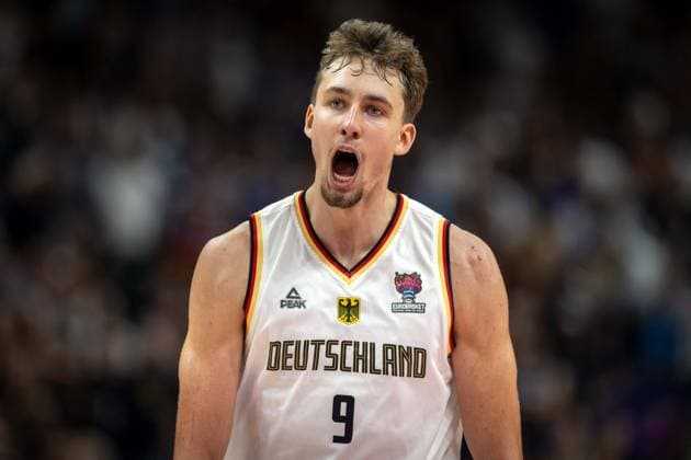 Basketball Berlin 13.09.2022 Eurobasket 2022 Viertelfinale Deutschland (GER) - Griechenland (GRE) Franz Wagner (Deutschland, No.09) Jubel