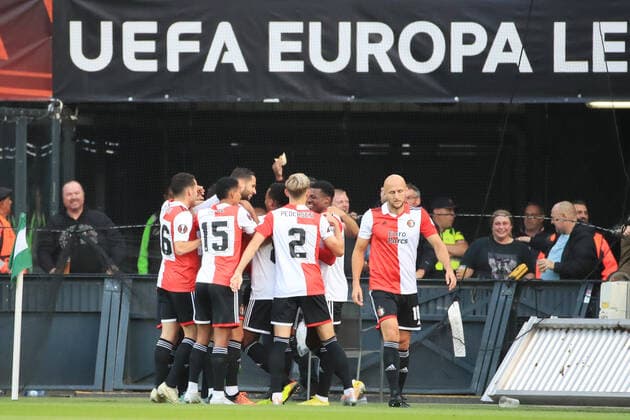 SOCCER - UEFA EL, Feyenoord vs Sturm ROTTERDAM, NETHERLANDS,15.SEP.22 - SOCCER - UEFA Europa League, group stage, Feyenoord Rotterdam vs SK Sturm Graz. Image shows the rejoicing of Feyenoord.  GEPAxpictures xMarioxBuehner