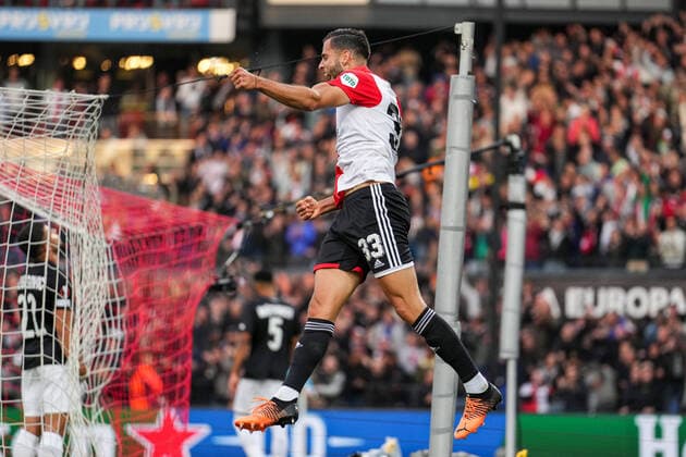 UEFA Europa League: Feyenoord v SK Sturm Graz Rotterdam - David Hancko of Feyenoord celebrates the 2-0 during the match between Feyenoord v SK Sturm Graz at Stadion Feijenoord De Kuip on 15 September 2022 in Rotterdam, Netherlands. Copyright: xTomxBodex