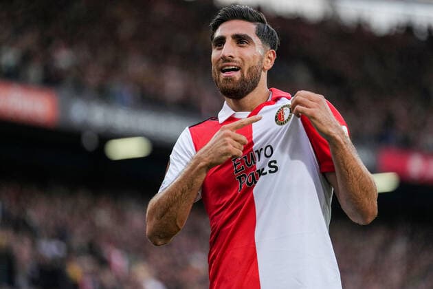 UEFA Europa League: Feyenoord v SK Sturm Graz Rotterdam - Alireza Jahanbakhsh of Feyenoord celebrates the 4-0 during the match between Feyenoord v SK Sturm Graz at Stadion Feijenoord De Kuip on 15 September 2022 in Rotterdam, Netherlands. Copyright: xTomxBodex
