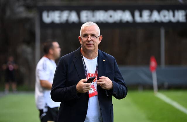 Fussball, Herren, Saison 2022 2023, Europa League, Sporting Braga - 1. FC Union Berlin (Gruppenphase, Gruppe D, 2. Spieltag), Präsident Dirk Zingler (1. FC Union Berlin) vor dem Spiel, 15.09. 2022, Copyright: xMatthiasxKochx