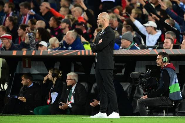 ROTTERDAM - Strum Graz coach Christian Ilzer during the UEFA Europa League Group F match between Feyenoord and Sturm Graz at Feyenoord Stadion de Kuip on September 15, 2022 in Rotterdam, Netherlands. ANP OLAF KRAAK UEFA Europa League group F 2022 2023 xVIxANPxSportx xxANPxIVx