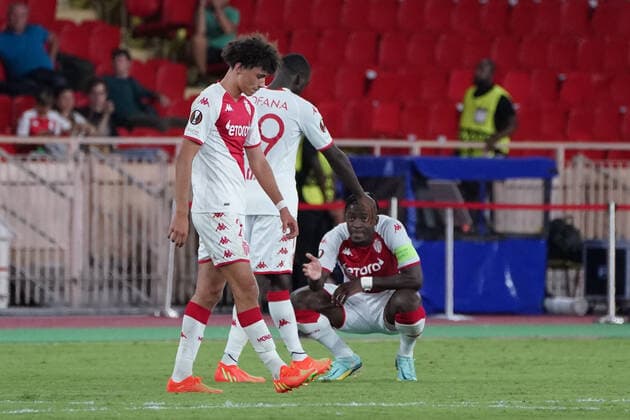 Fußball, EL, AS Monaco - Ferencvaros Budapest Deception - Axel Disasi (AS Monaco) FOOTBALL : AS Monaco vs Ferencvaros TC - Ligue Europa - Phase de groupe - Monaco - 15 09 2022 NorbertScanella Panoramic 