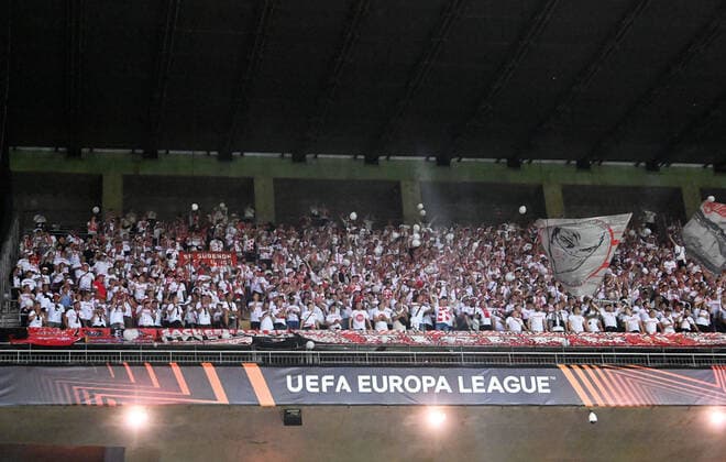 Fussball, Herren, Saison 2022 2023, Europa League, Sporting Braga - 1. FC Union Berlin (Gruppenphase, Gruppe D, 2. Spieltag), Fans von Union, 15.09. 2022, Copyright: xMatthiasxKochx