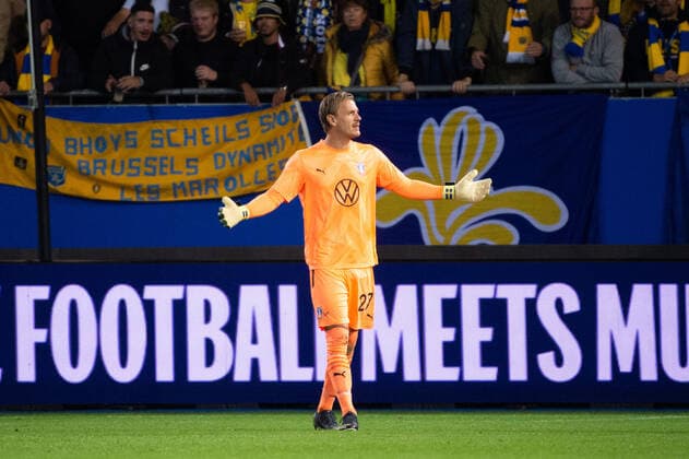 Fußball, EL, Royale Union Saint-Gilloise - Malmö FF 220915 Goalkeeper Johan Dahlin of Malmö FF reacts during the UEFA Europa League match between Royale Union Saint-Gilloise and Malmö FF on September 15, 2022 in Leuven. Photo: Christian Örnberg BILDBYRAN COP 166 CO0231 fotboll football soccer fotball uefa europa league royale union saint-gilloise malmö ff bbeng Copyright: CHRISTIANxÖRNBERG BB220915CO031