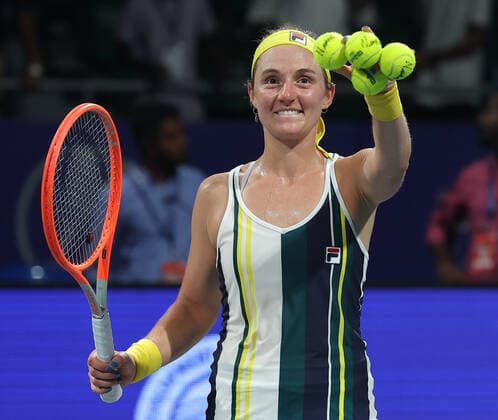 September 16, 2022, Chennai, Tamil Nadu, India: Chennai Open WTA, Tennis Damen 250 : ..Nadia PODOROSKA ARG vs.Tatjana MARIA GER..PODOROSKA in action & defeated MARIA By 3-6, 6-2,6-6,6-7. Chennai India - ZUMAs280 20220916_zsp_s280_008 Copyright: xSeshadrixSukumarx