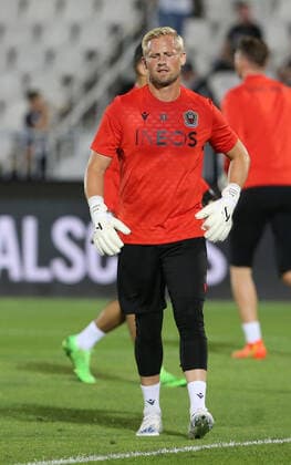 Fußball, ECL, Partizan Belgrad - OGC Nizza Kasper Schmeichel OGC Nice FOOTBALL : Partizan vs OGC Nice - UEFA Conference Ligue - 15 09 2022 AleksandarDjorovic Panoramic 
