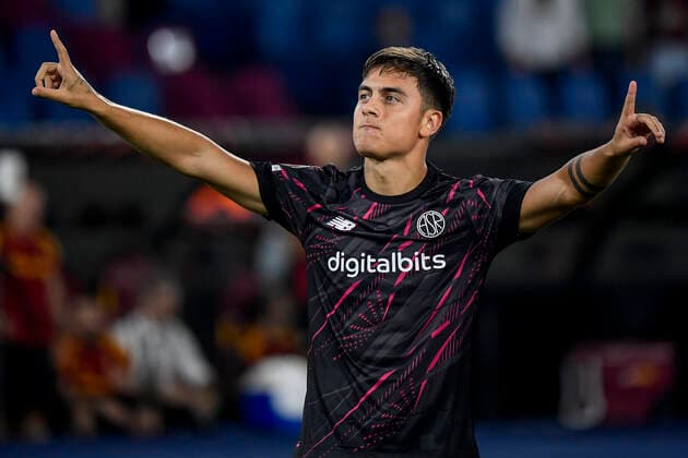 Fußball, EL, AS Rom - HJK Helsinki Paulo Dybala of AS Roma celebrates after scoring the goal of 1-0 during the Europa League Group C football match between AS Roma and HJK Helsinki at Olimpico stadium in Roma (Italy), September 15th, 2022. Photo Andrea Staccioli Insidefoto andreaxstaccioli