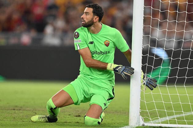 Fußball, EL, AS Rom - HJK Helsinki Foto Alfredo Falcone LaPresse 15 Settembre 2022 - Roma, Italia - calcio - Roma vs hjk Helsinki - Europa League 2022 2023 - Stadio Olimpico. Nella foto: Rui Patricio of AS Roma Foto Alfredo Falcone LaPresse September 15, 2022 Rome, Italy - sport, soccer - Roma vs hjk Helsinki - Europe League 2022 2023 - Olimpic Stadium. In the pic: Rui Patricio of AS Roma  Copyright: xAlfredoxFalcone LaPressex