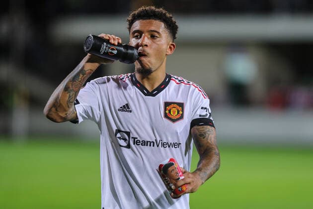 Fußball, EL, Sheriff Tiraspol - Manchester United UEFA Europa League Sheriff Tiraspol v Manchester United, ManU Jadon Sancho during the UEFA Europa League match Sheriff Tiraspol vs Manchester United at Sheriff Sports Complex, Tiraspol, Republic of Moldova, 15th September 2022 (Photo by Stefan Constantin News Images) Tiraspol Sheriff Sports Complex Transnistria Republic of Moldova Copyright: xStefanxConstantin NewsxImagesx
