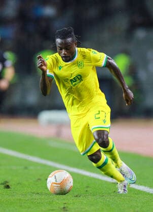 Fußball, EL, Qarabag Agdam - FC Nantes Jean-Charles Castelletto 21 of Nantes control the ball during the UEFA Europa League group G match between Qarabag FK and FC Nantes at Tofig Bahramov Stadium on September 15, 2022 in Baku, Azerbaijan. Copyright: xAzizxKarimovx qarabag-nants0
