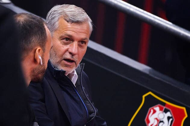 Fußball, EL, Stade Rennes - Fenerbahce IStanbul Bruno GENESIO ( entraineur Rennes ) - FOOTBALL : Rennes vs Fenerbahce - Ligue Europa - Rennes - 15 09 2022 FedericoPestellini Panoramic 