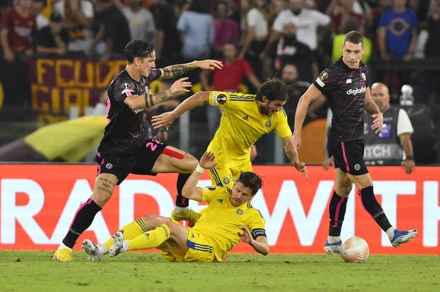 Nicolo Zaniolo of A.S. Roma during the second day of UEFA Europa League Group C match between A.S. Roma and HJK Helsinki at Olimpico Stadium on September 15, 2022 in Rome, Italy.  Copyright: xDomenicoxCippitellix xipa-agencyx xLivexMediax 0