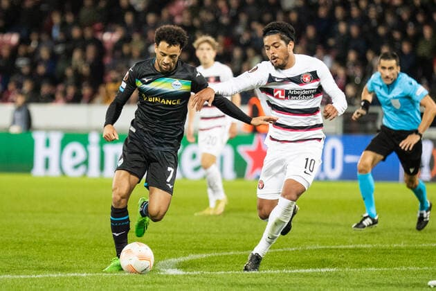 FC Midtjylland v Lazio, UEFA Europa League football, Herning, Denmark Herning, Denmark. 15th, September 2022. Felipe Anderson (7) of Lazio and Evander Ferreira (10) of FC Midtjylland seen during the UEFA Europa League match between FC Midtjylland and Lazio at MCH Arena in Herning. Herning Denmark  Copyright: xGonzalesxPhoto BalazsxPopalx