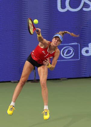 September 16, 2022, Chennai, Tamil Nadu, India: Chennai Open WTA, Tennis Damen 250 :..Chennai Open WTA 250:..Eugenie BOUCHARD CAN vs.Nadia PODOROSKA ARG..Eugenie BOUCHARD in action. Chennai India - ZUMAs280 20220916_zsp_s280_034 Copyright: xSeshadrixSukumarx