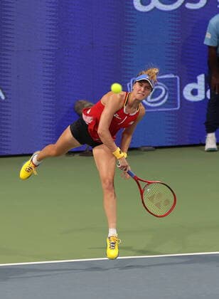 September 16, 2022, Chennai, Tamil Nadu, India: Chennai Open WTA, Tennis Damen 250 :..Chennai Open WTA 250:..Eugenie BOUCHARD CAN vs.Nadia PODOROSKA ARG..Eugenie BOUCHARD in action. Chennai India - ZUMAs280 20220916_zsp_s280_035 Copyright: xSeshadrixSukumarx