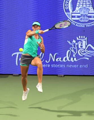 September 16, 2022, Chennai, Tamil Nadu, India: Chennai Open WTA, Tennis Damen 250: ..Linda FRUHVIRTOVA CZE vs.V. Gracheva ..V. Gracheva in action defeated by.Linda FRUHVIRTOVA by.6-4,6-3. Chennai India - ZUMAs280 20220916_zsp_s280_082 Copyright: xSeshadrixSukumarx