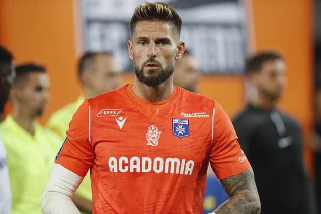 (Auxerre) Benoit Costil Football : Auxerre vs Lorient - Ligue 1 - 16 09 2022 StephanieGrossetete Panoramic 