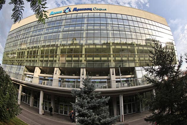 Armeyets arena (back back entrance) before apparatus final at 2022 world championships in Sofia; 15 09 2022;