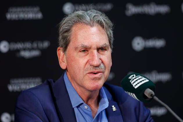 Davis Cup 2022, Pressekonferenz mit ITF Praesident David Haggerty, Portrait, Portraet Tennis - Davis Cup 2022 - ITF Davis Cup - Rothenbaum - Hamburg - Hamburg - Germany - 18 September 2022. Â Copyright: xJuergenxHasenkopfx