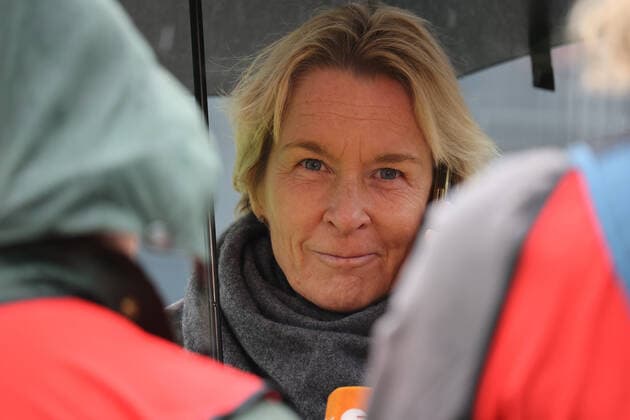 Köln, Deutschland, 19.09.2022, Flyeralarm Frauen Bundesliga, 1. Spieltag, 1. FC Köln - TSG 1899 Hoffenheim, Bundestrainerin Martina Voss-Tecklenburg bei einem Interview.