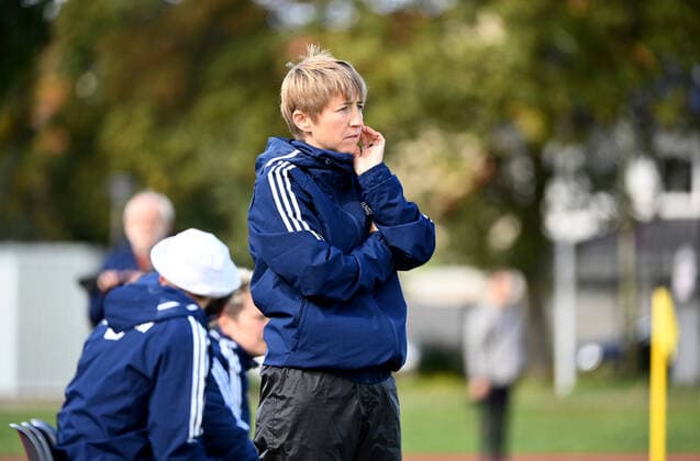Fussball, Frauen, Regionalliga Norost, Saison 2022 2023 (4. Spieltag), 1. FC Union Berlin - RB Leipzig II, Trainerin Ailien Poese (1. Frauen 1. FC Union), 18.09. 2022, Copyright: xMatthiasxKochx
