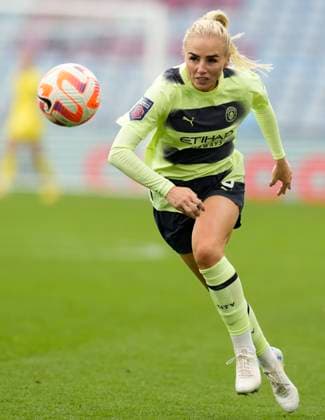 Birmingham, England, 18th September 2022. Alex Greenwood of Manchester City during the The FA Women s Super League match at Villa Park, Birmingham. Picture credit should read: Andrew Yates Sportimage EDITORIAL USE ONLY. No use with unauthorised audio, video, data, fixture lists, club league logos or live services. Online in-match use limited to 120 images, no video emulation. No use in betting, games or single club league player publications. SPI-1888-0101