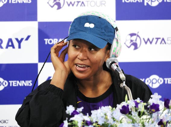 September 19, 2022, Tokyo, Japan - Former world s No.1 ranker Naomi Osaka speaks before press after her practice session at the Toray Pan Pacific Open tennis tournament at the Ariake Coliseum in Tokyo on Monday, September 19, 2022. Noxthirdxpartyxsales  (0169626479st)