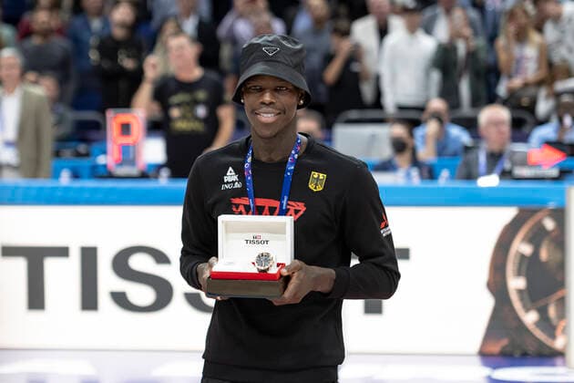 Dennis Schroeder (Deutschland, 17), wurde als einer der besten Spieler des Touniers ausgezeichnet Spanien - Frankreich im Finale der FIBA Basketball Europameisterschaft 2022, 18SEP22, GER, Berlin, FIBA Basketball-Europameisterschaft 2022, 18SEP22, Berlin Copyright: xEibner-Pressefoto TinoxHenschelx EP_THL