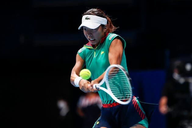 September 20, 2022, Tokyo, Japan: Mai HONTAMA (JPN) hits a return against Shuai ZHANG (CHN) during their Singles 1st Round match at the TORAY PAN PACIFIC OPEN TENNIS TOURNAMENT 2022 at Ariake Coliseum. The tournament is held from September 17 to 25. Shuai ZHANG defeats Mai HONTAMA. Tokyo Japan - ZUMAm191 20220920_zap_m191_022 Copyright: xRodrigoxReyesxMarinx