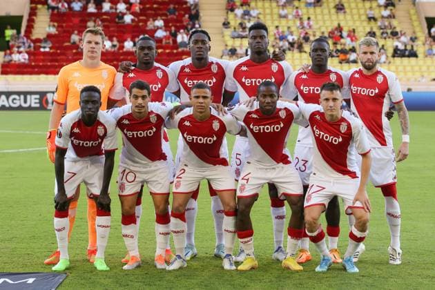 Monaco, Monaco, 15th September 2022. The AS Monaco starting eleven line up for a team photo prior to kick off, back row ( L to R ); Alexander Nubel, Youssouf Fofana, Axel Disasi, Benoit Badiashile, Malang Sarr and Caio Henrique, front row ( L to R ); Krepin Diatta, Wissam Ben Yedder, Vanderson, Mohamed Camara and Aleksandr Golovin, in the UEFA Europa League match at Stade Louis II, Monaco. Picture credit should read: Jonathan Moscrop Sportimage EDITORIAL USE ONLY. No use with unauthorised audio, video, data, fixture lists, club league logos or live services. Online in-match use limited to 120 images, no video emulation. No use in betting, games or single club league player publications. SPI-1868-0027