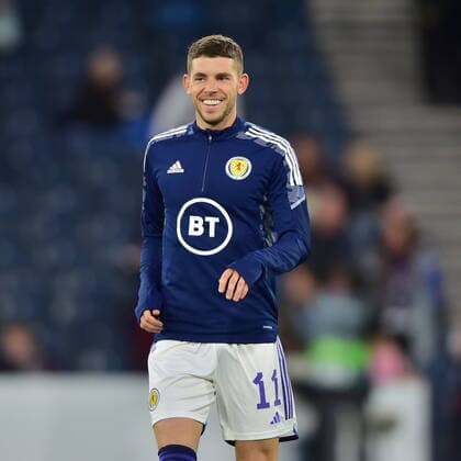 Scotland v Ukraine UEFA Nations League Ryan Christie of Scotland warms up during the UEFA Nations League Group E match at Hampden Park, Glasgow Content Not Available For UK Newspapers Copyright: xJamiexJohnstonx FIL-17371-0040 UK Newspapers OUT