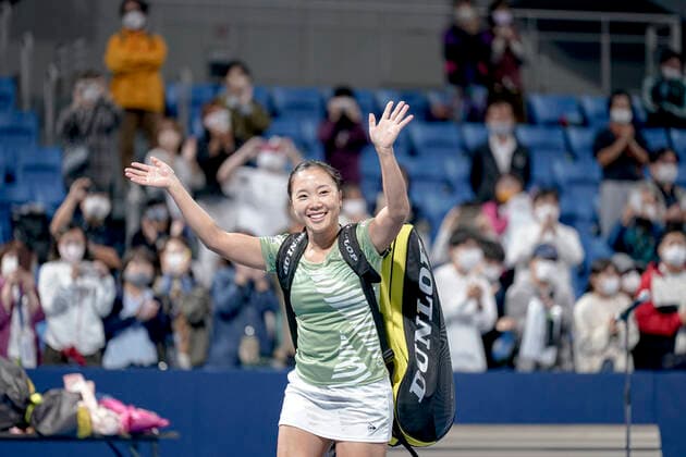 Kurumi Nara (JPN), SEPTEMBER 21, 2022 - Tennis : Womens Doubles 1st Round match at Ariake Coliseum during TORAY Pan Pacific Open Tennis Tournament 2022, Japan. Noxthirdxpartyxsales  (199147387)