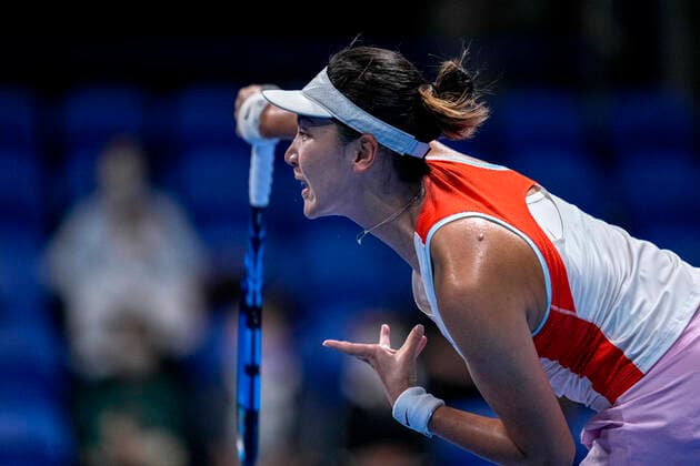 Xinyu WANG (CHN), SEPTEMBER 22, 2022 - Tennis : Womens Singles 2nd Round match at Ariake Coliseum during TORAY Pan Pacific Open Tennis Tournament 2022, Japan. Noxthirdxpartyxsales  (199218185)