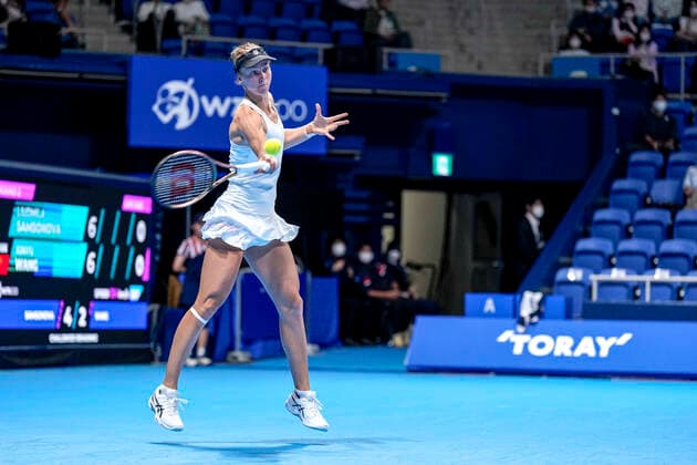 Liudmila SAMSONOVA, SEPTEMBER 22, 2022 - Tennis : Womens Singles 2nd Round match at Ariake Coliseum during TORAY Pan Pacific Open Tennis Tournament 2022, Japan. Noxthirdxpartyxsales  (199218188)